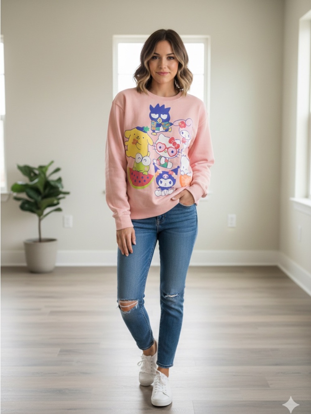 Hybrid Apparel Pink Hello Kitty Sweatshirt